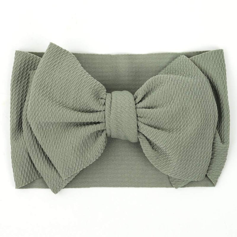 KIDOCHEESE Oversized Baby Headbands with Bows - Elastic Nylon Hairbands, Head Wraps and Hair Accessories for Newborns, Infants, Toddlers and Kids - Image 4
